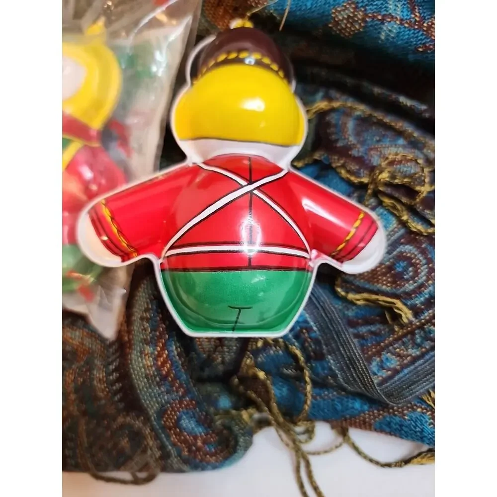 VTG Stuff N Trim Fillable Christmas Ornaments Made In USA Hard Plastic Lot Of 3